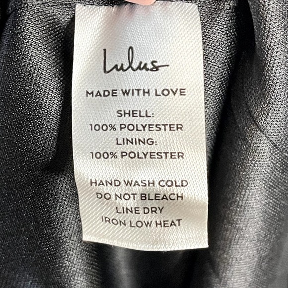 NWT Lulus Total Temptation Black Textured Faux-Wrap Midi Dress Size Small - Picture 8 of 8